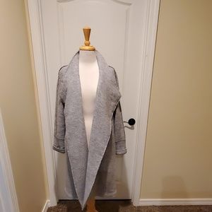 Tahari Gray Wool Sweater Coat
